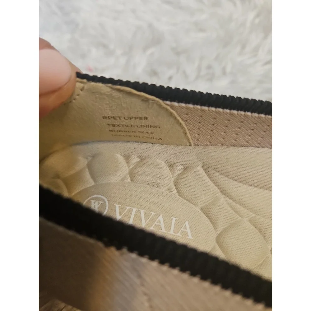 Vivaia Julie Round-Toe‎ Chunky Heels Beige Black Women's ARCH Pro  Size 8.5 - Picture 11 of 12